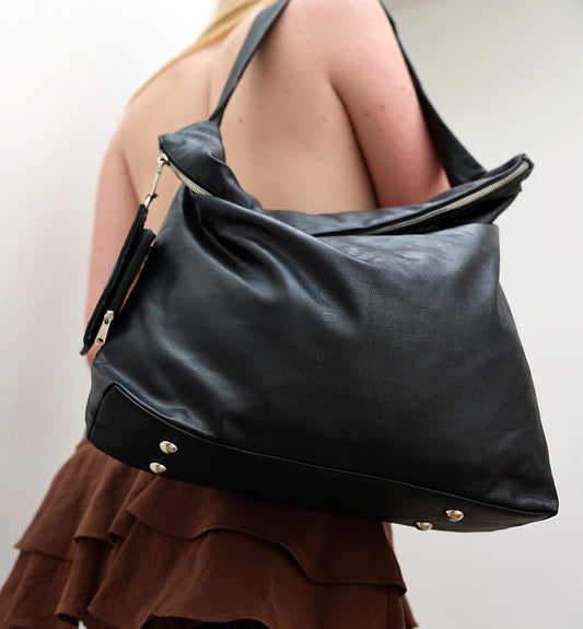 Jocasi Black Leather "City" bag
