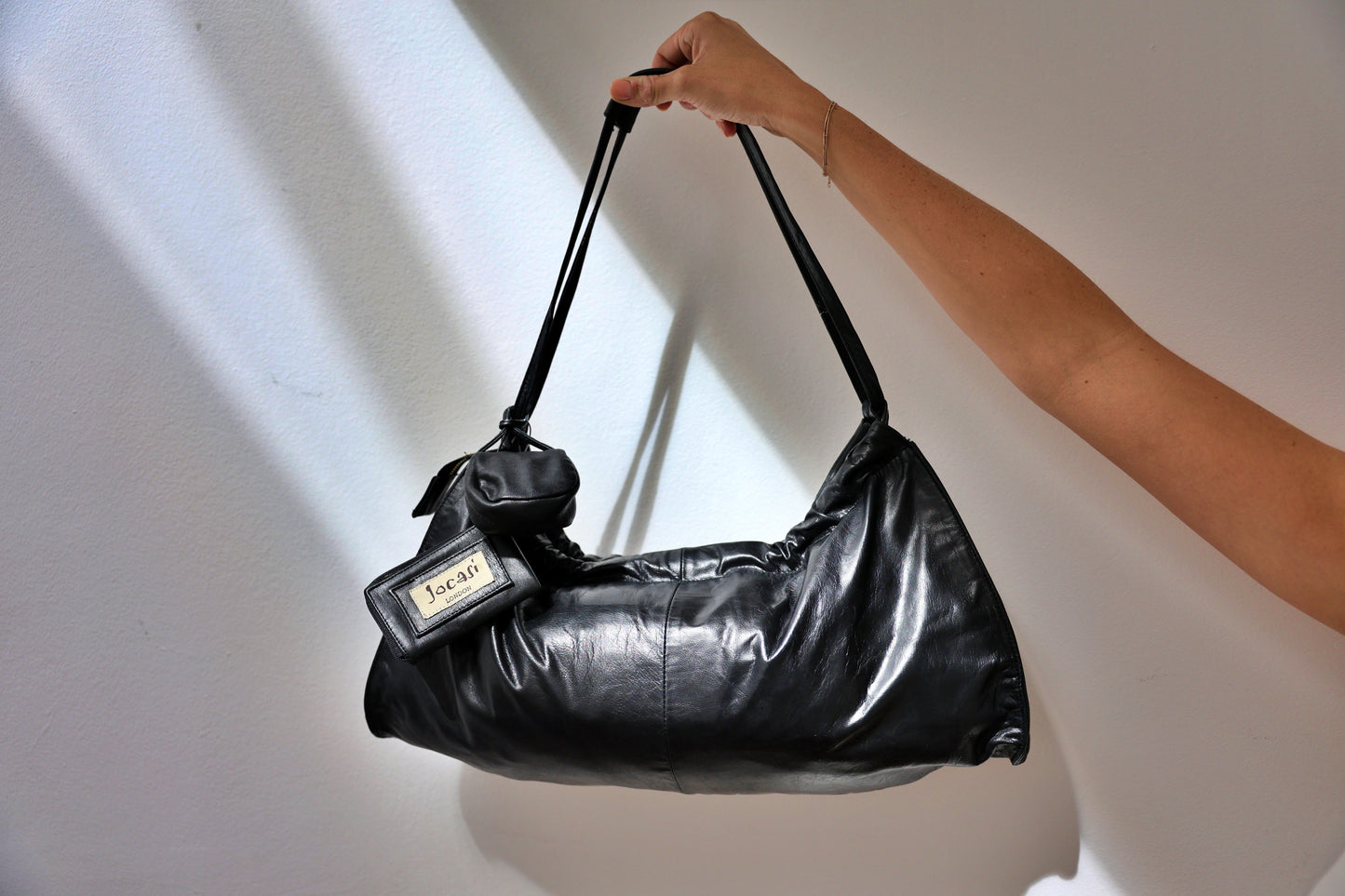 Jocasi Black Leather "Parax" bag