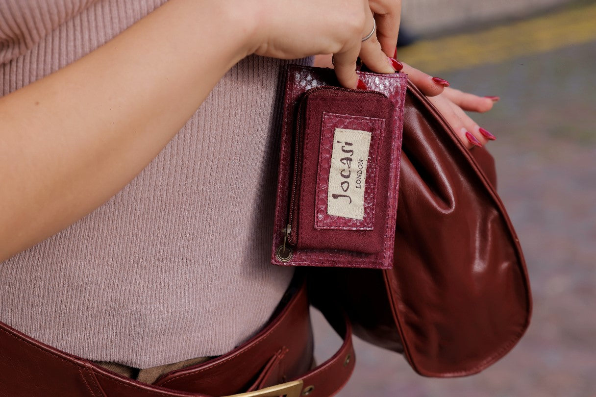 Jocasi Burgundy Leather "Parax" bag