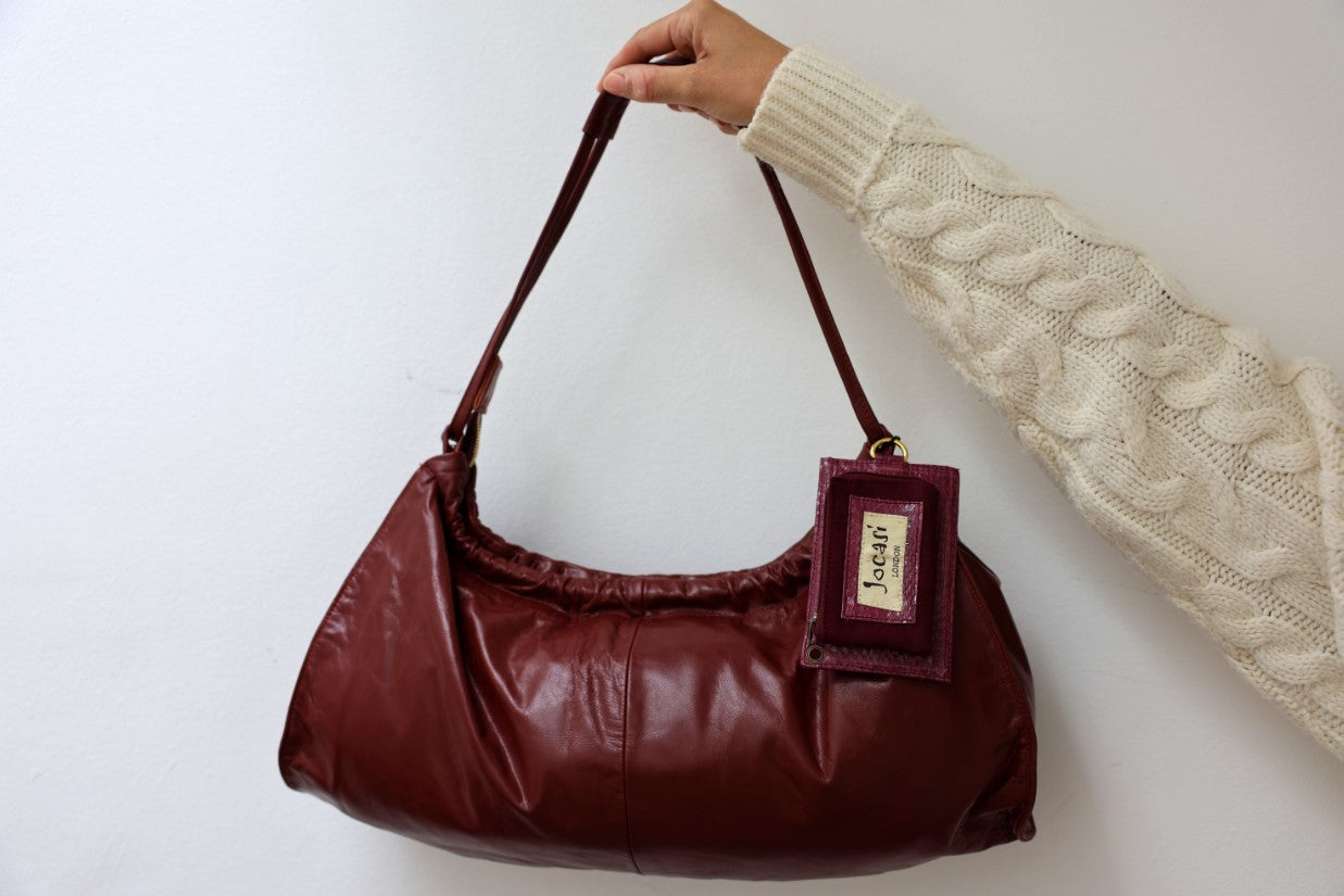 Jocasi Burgundy Leather "Parax" bag