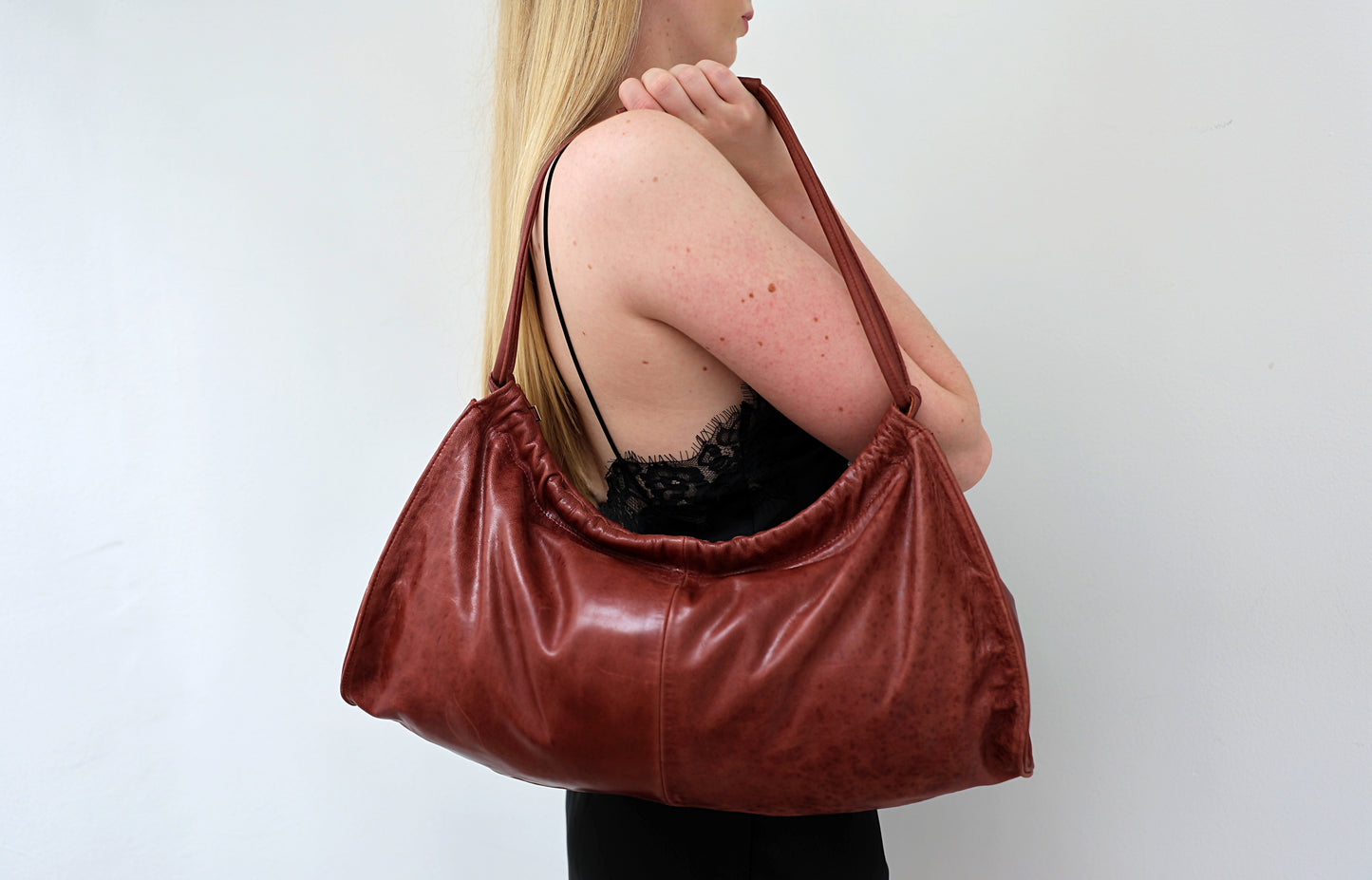Jocasi Brown Antique Leather "Parax" bag