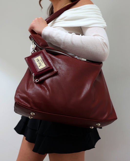 Jocasi Burgundy Leather "City" bag