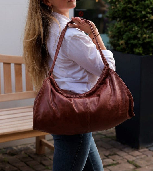 Jocasi Brown Antique Leather "Parax" bag